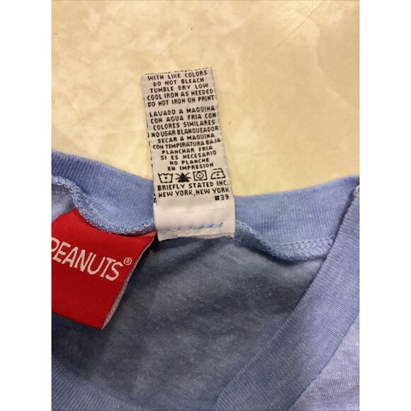 Peanuts Snoopy Chillin' Blue Graphic T-Shirt SS Sz S Cartoon Cosplay - Picture 4 of 7